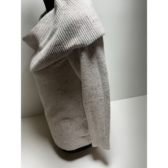 Loft Sweater Speckled Pink Cowl Neck Size Medium Long Sleeve Career Casual - Picture 2 of 9